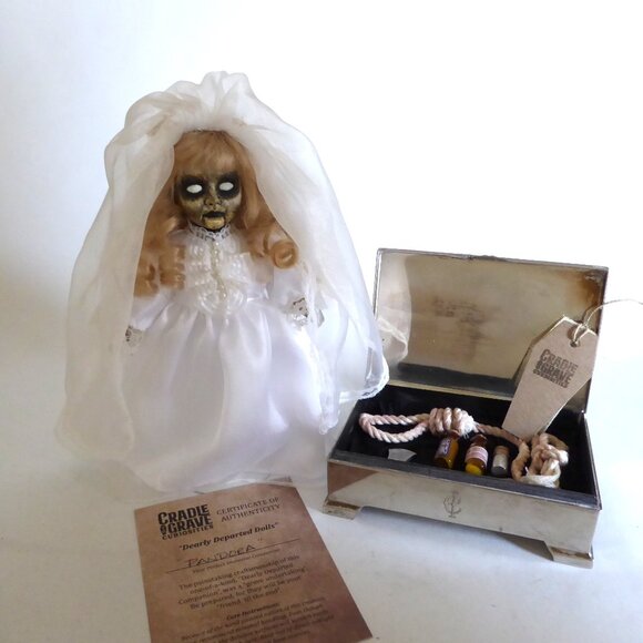 Cradle to Grave Curiosities Other - NEW OOAK 9” UNDEAD BRIDE GOTHIC HORROR DOLL PANDORA’S BOX PROP ODDITY